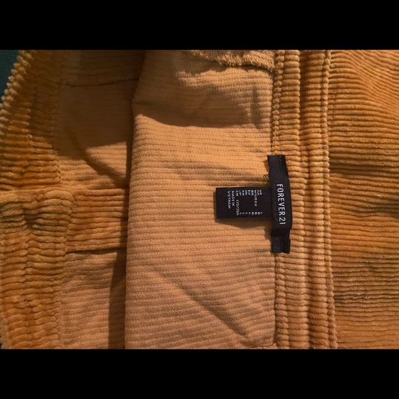 Corduroy Button Front Skirt - Picture 2 of 3